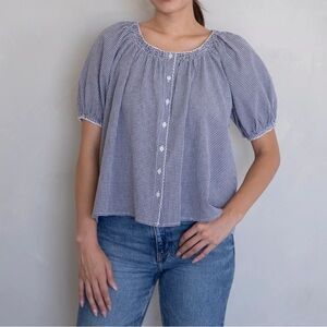 Black and White Gingham Blouse